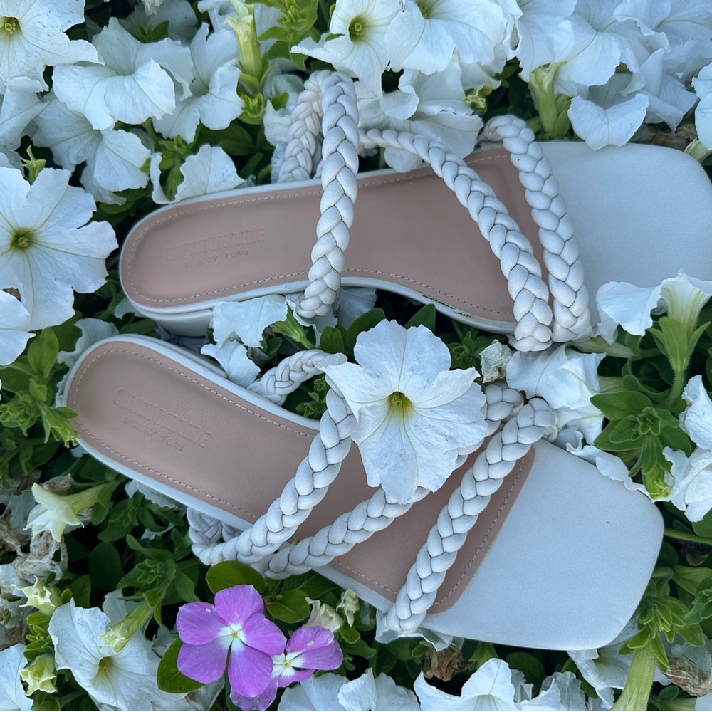 Light ivory sandals 10M